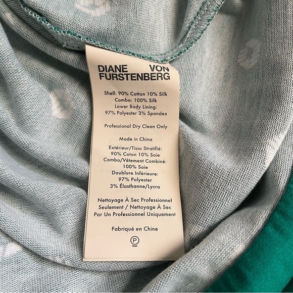 Diane von Furstenberg New Irina Floating Geo Juniper Dress Size 2 - Picture 7 of 7